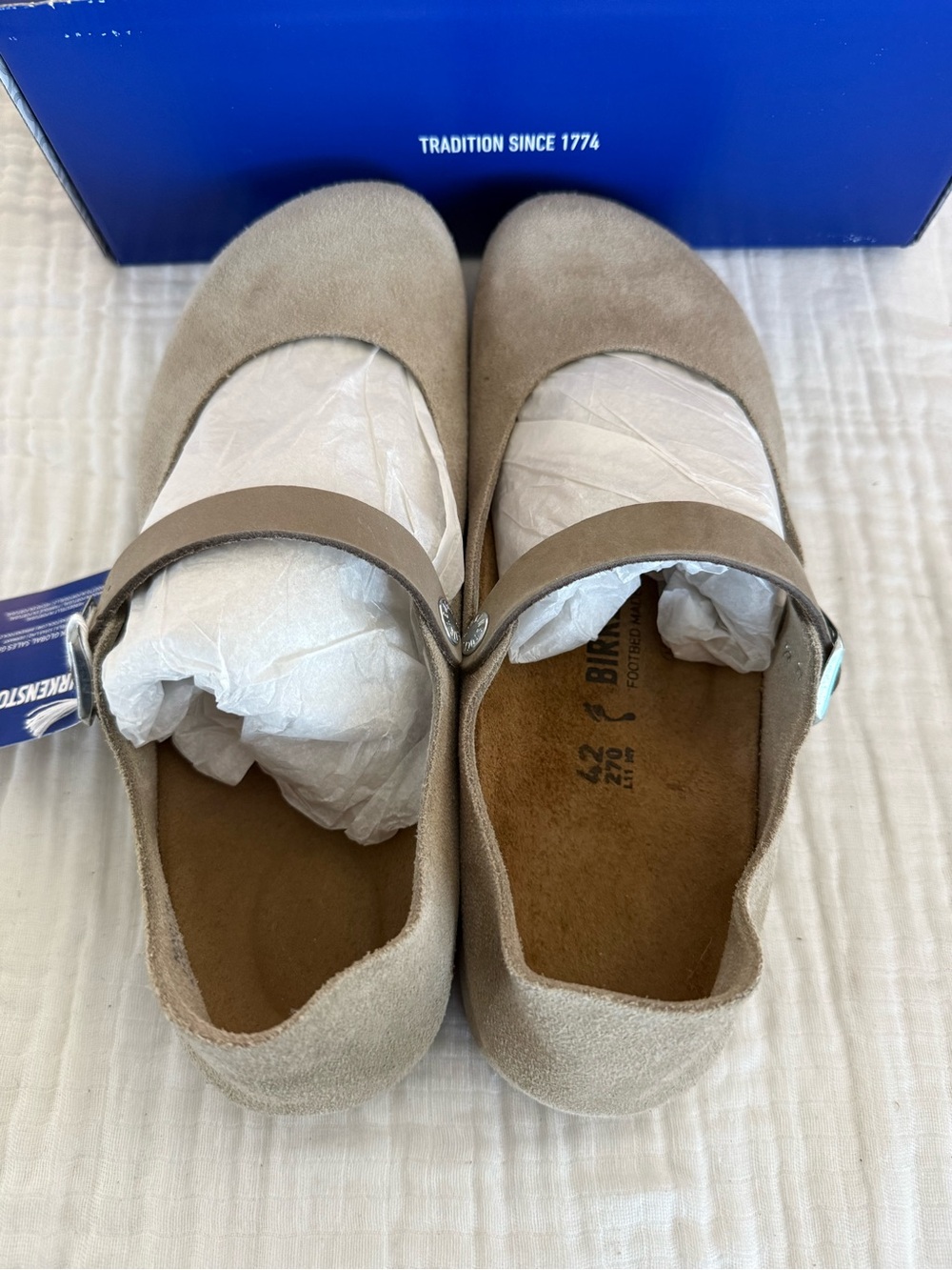NWT Birkenstock Mantova Suede Leather Mary Jane’s Size 42 Narrow/Medium - Picture 3 of 6